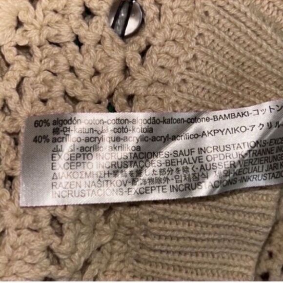 Zara Beige Beaded Sweater(Size Small) - Picture 8 of 8